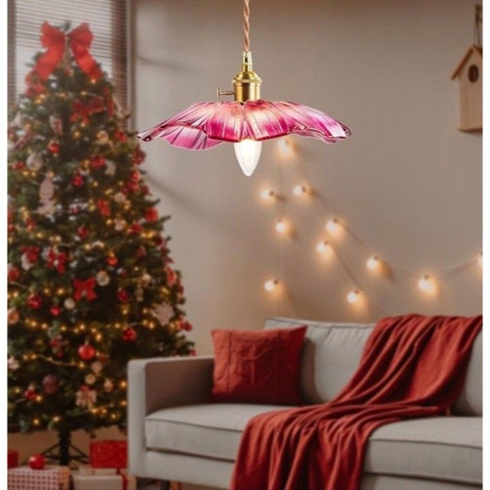 Kulukulu Retro Style Pendant Light, Mid Century Smoked Glass Ceiling Lamp